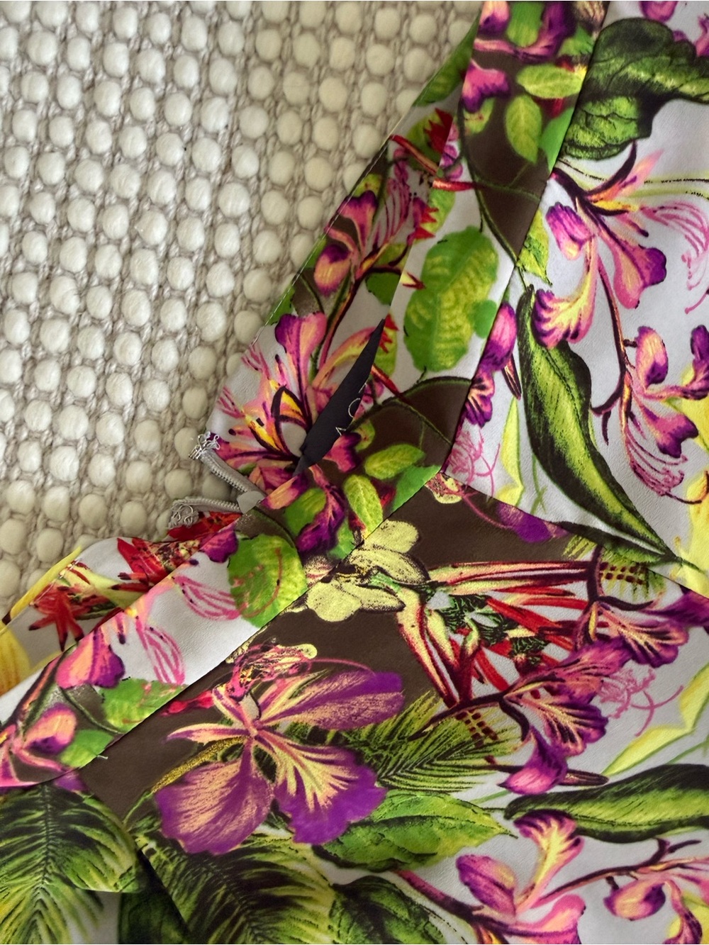 Astr Pink Purple Floral Print Scarf - Picture 9 of 9